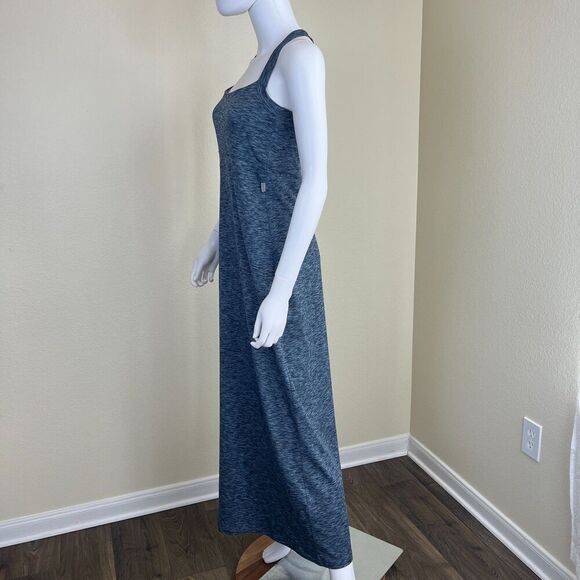 Eddie Bauer Women's Size S Blue Space Dye Jersey Maxi Dress Casual Outdoor - Picture 10 of 17